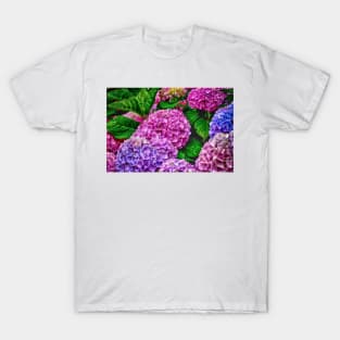 Hydrangeas In Purple And Blue T-Shirt